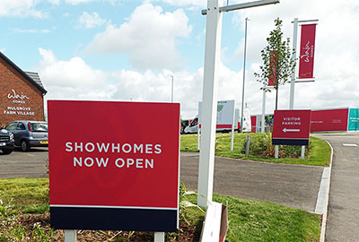 house builder sales area sign makers bristol
