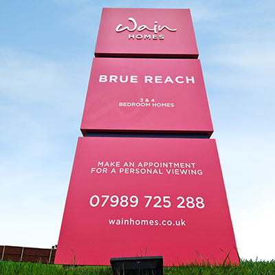 new homes site marketing sign contractors in somerset