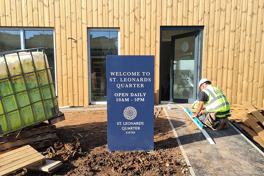 new house marketing sign contractors exeter